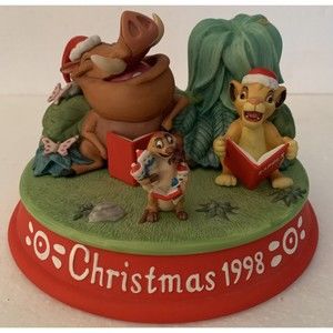 Disney Lion King 1998 Christmas Jungle Bells 3472 of 25000 LTD Ed Figurine FLAW
